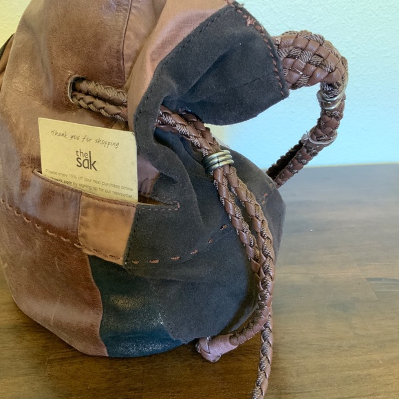 LIKE NEW! The Sak Patchwork Brown Leather Hobo Bag - Picture 7 of 13